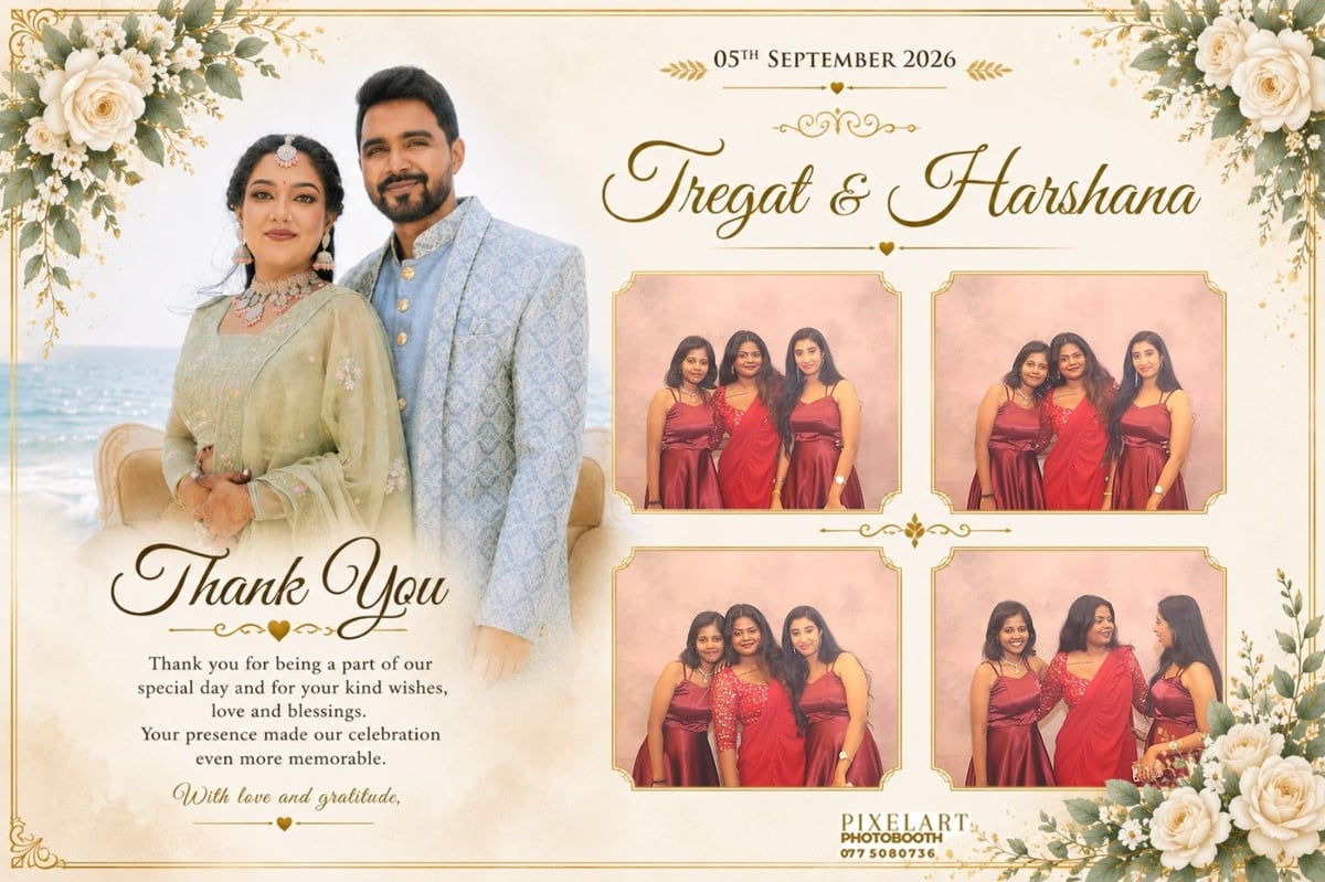 Custom-designed photo booth keepsake card 4
