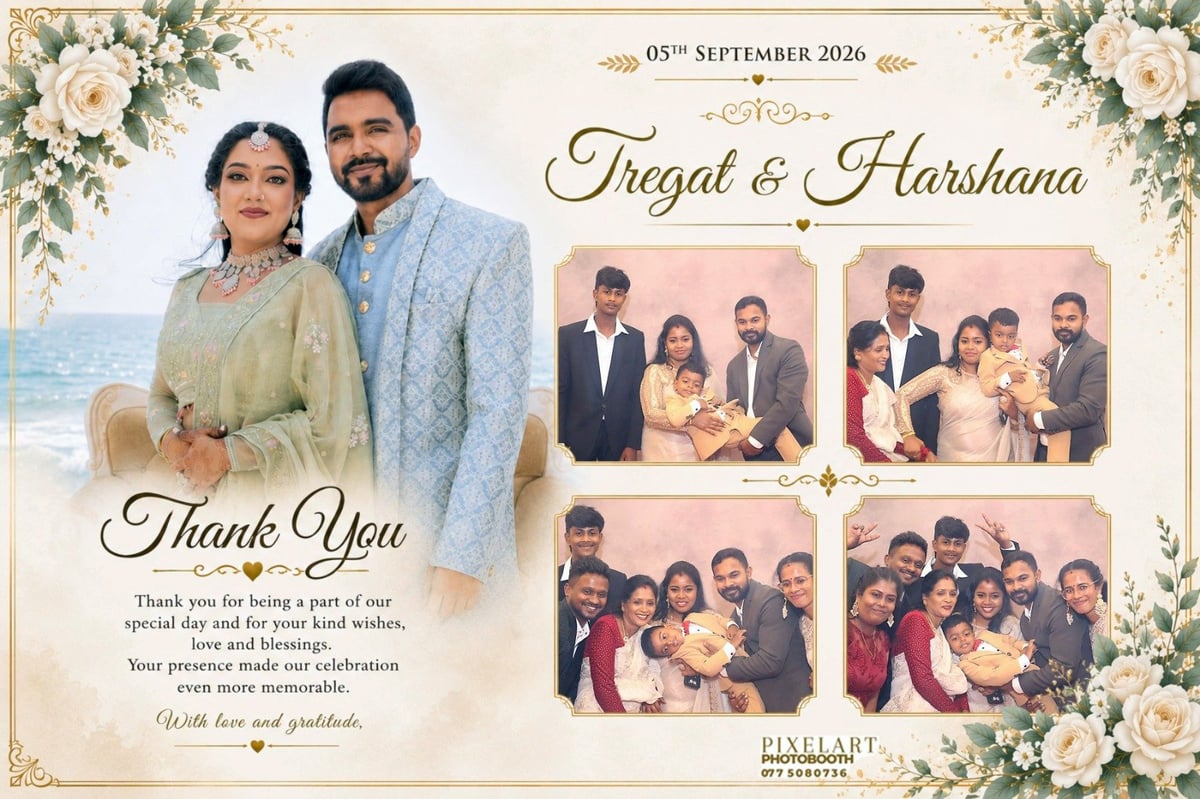 Custom-designed photo booth keepsake card 7