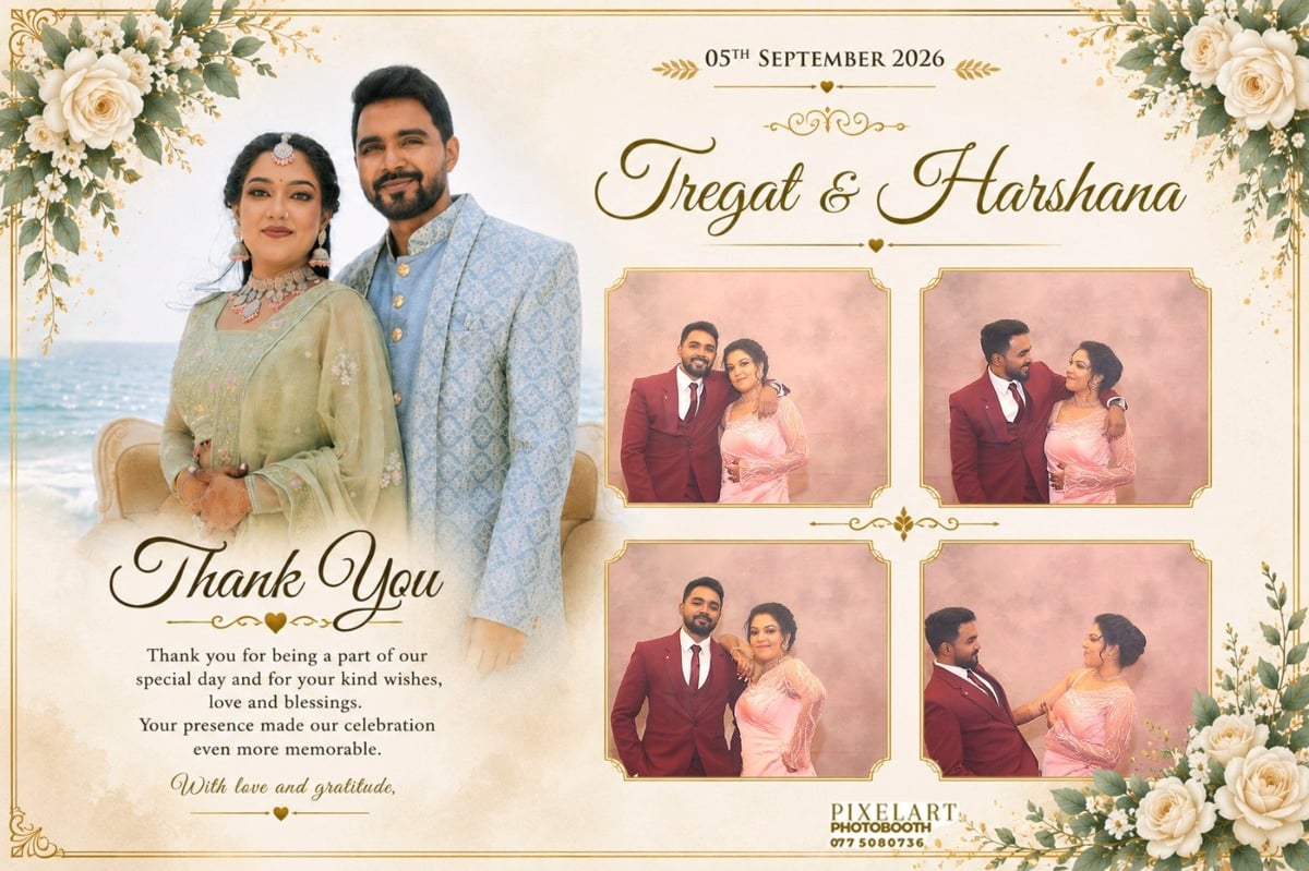 Custom-designed photo booth keepsake card 9